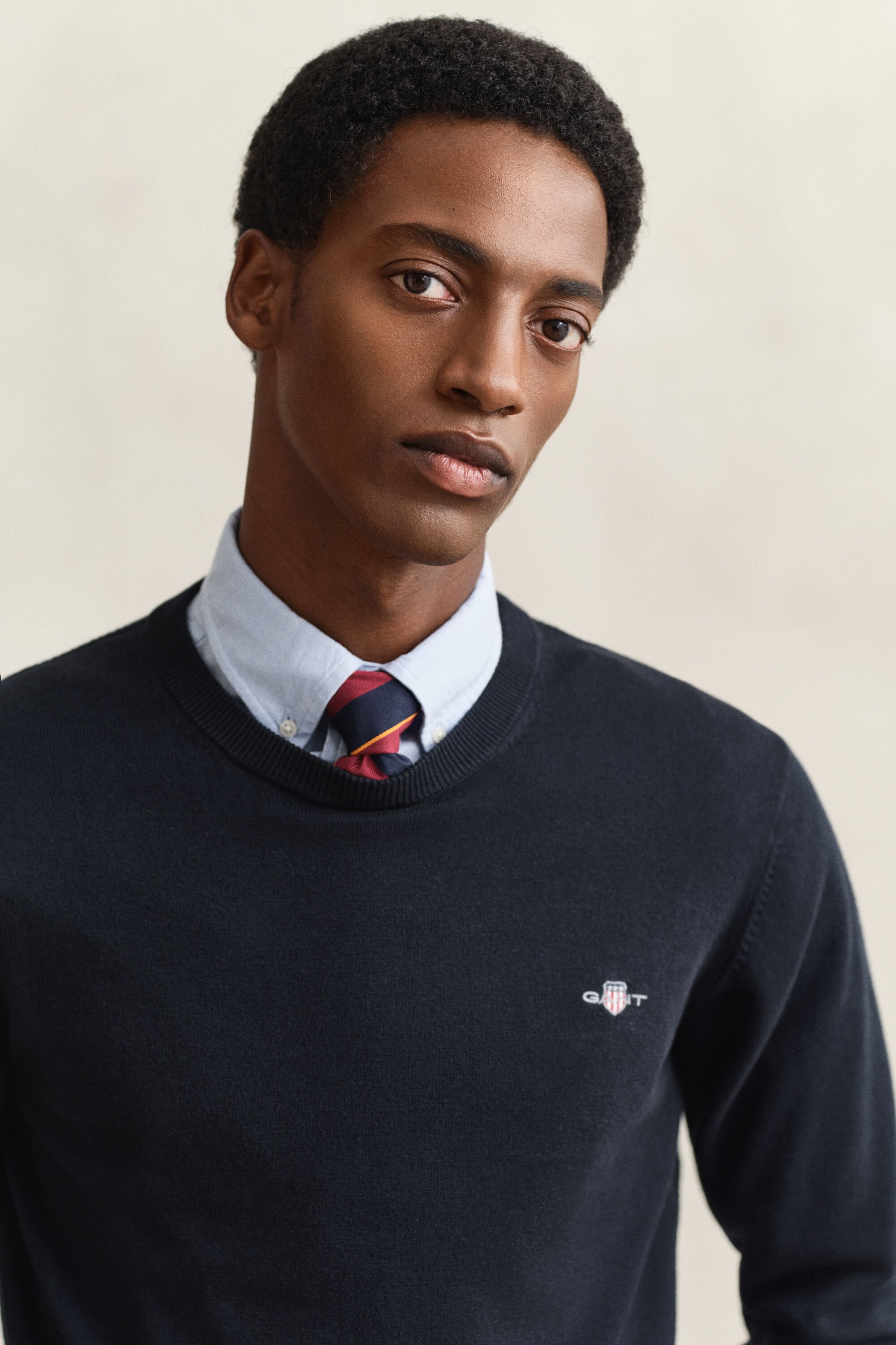 Pull col rond en coton