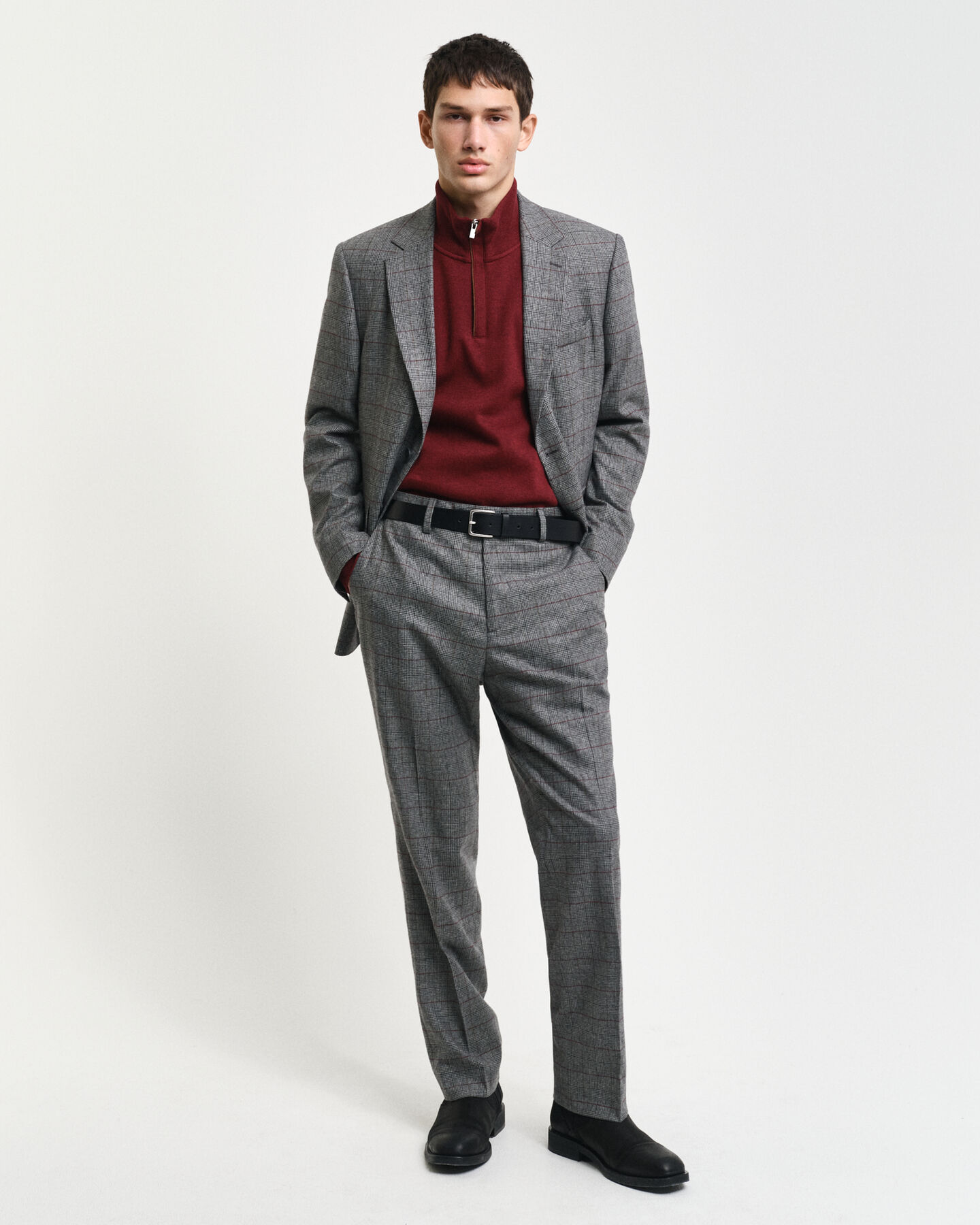 Pantalon de costume slim fit à carreaux