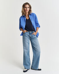 T-shirt col V en lin