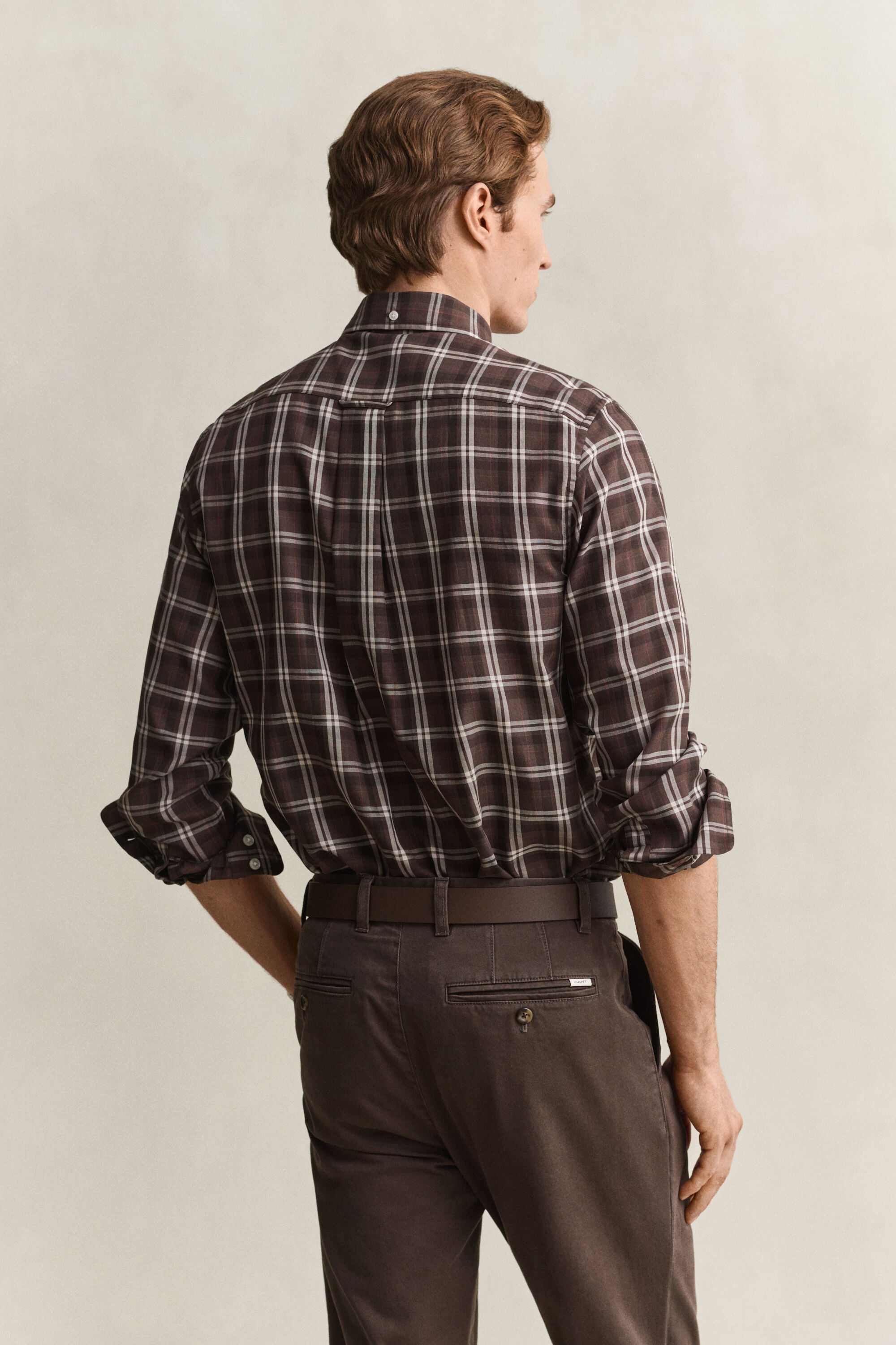 Chemise en sergé à carreaux