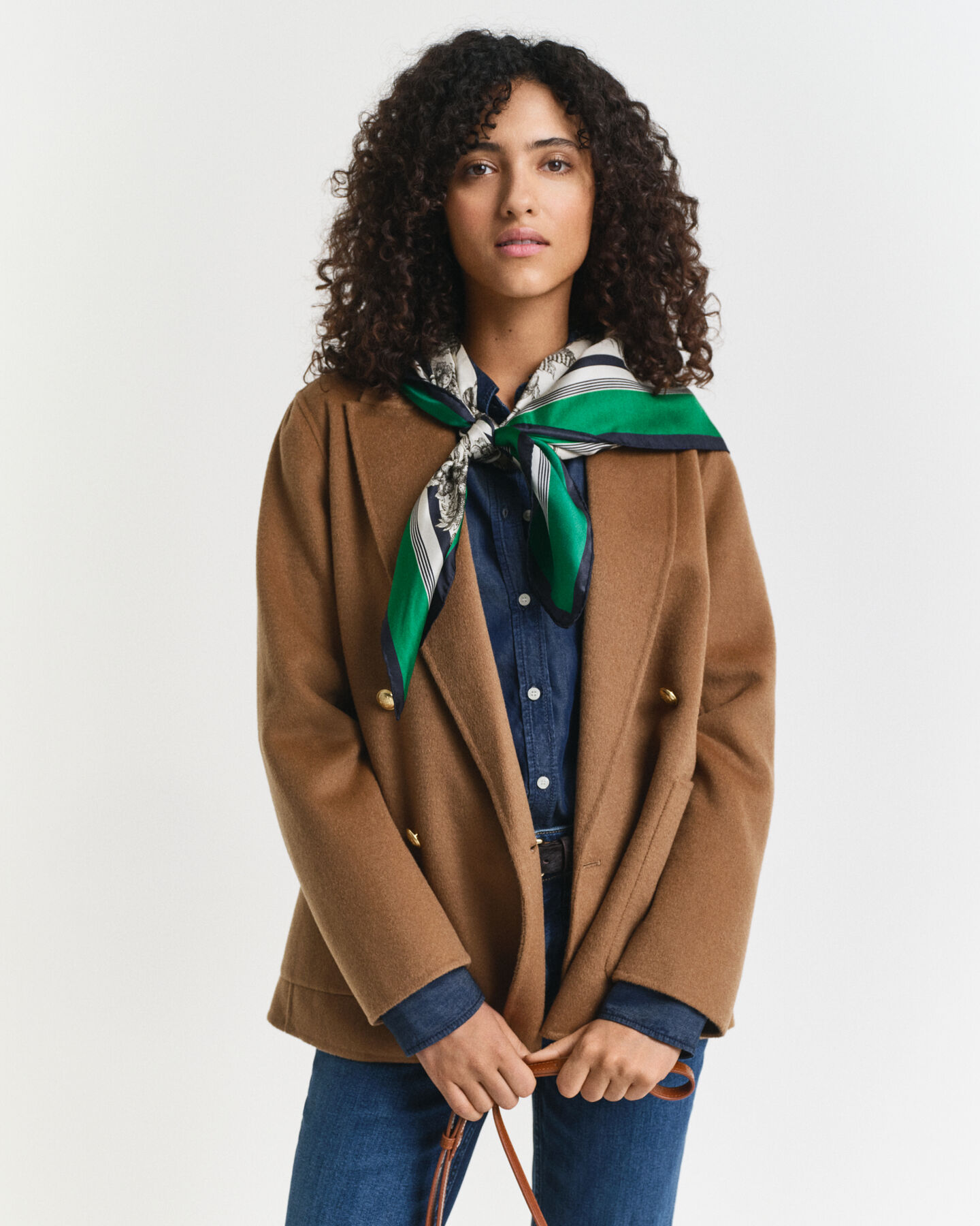 Foulard en soie à imprimé arbres