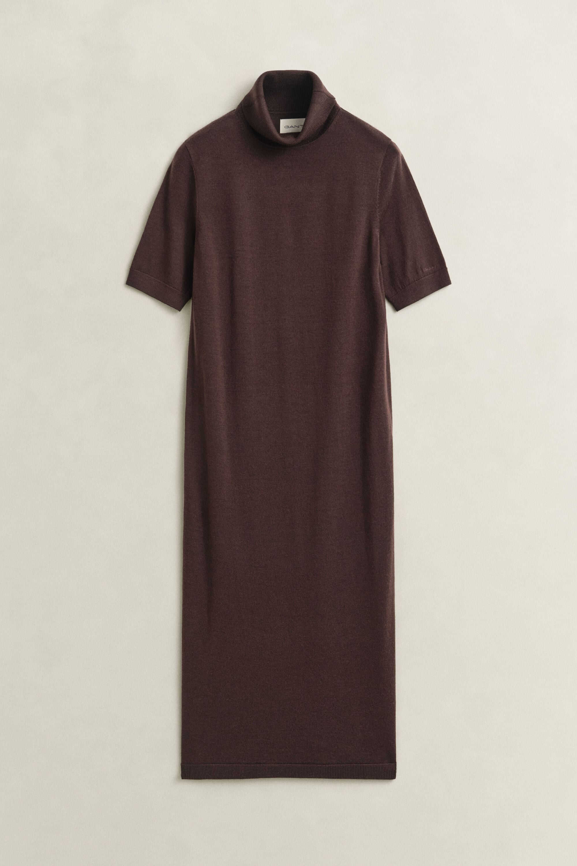 Robe en laine mérinos à col roulé