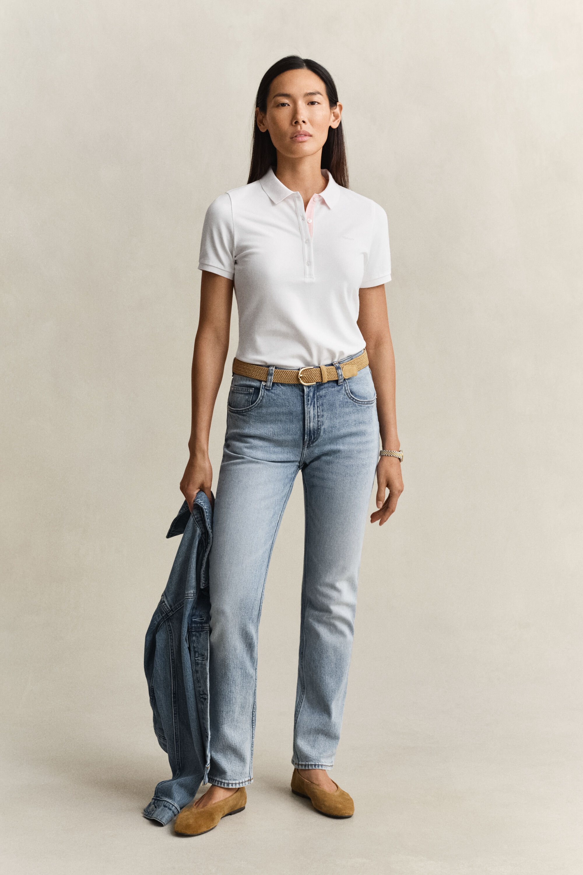 Polo en coton piqué contrastant