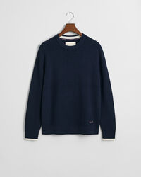 Pull ras du cou en coton côtelé