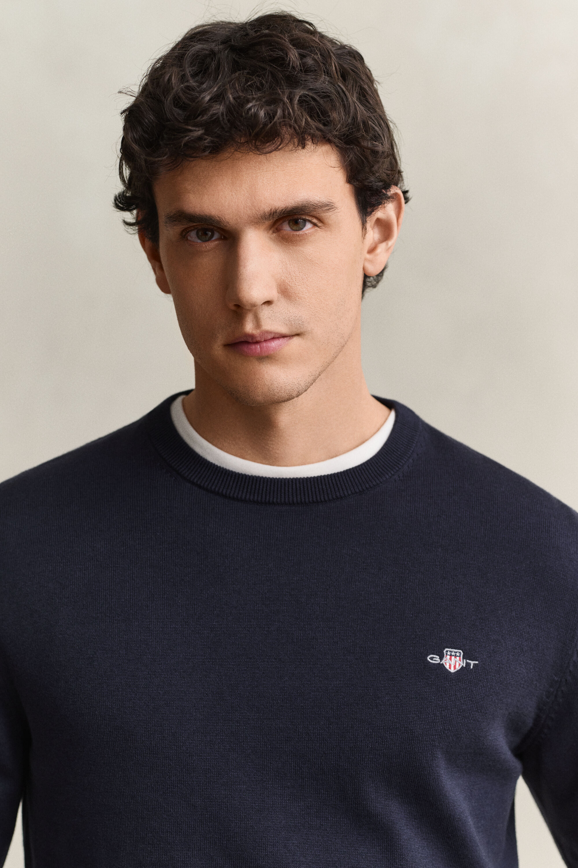 Pull col rond en coton