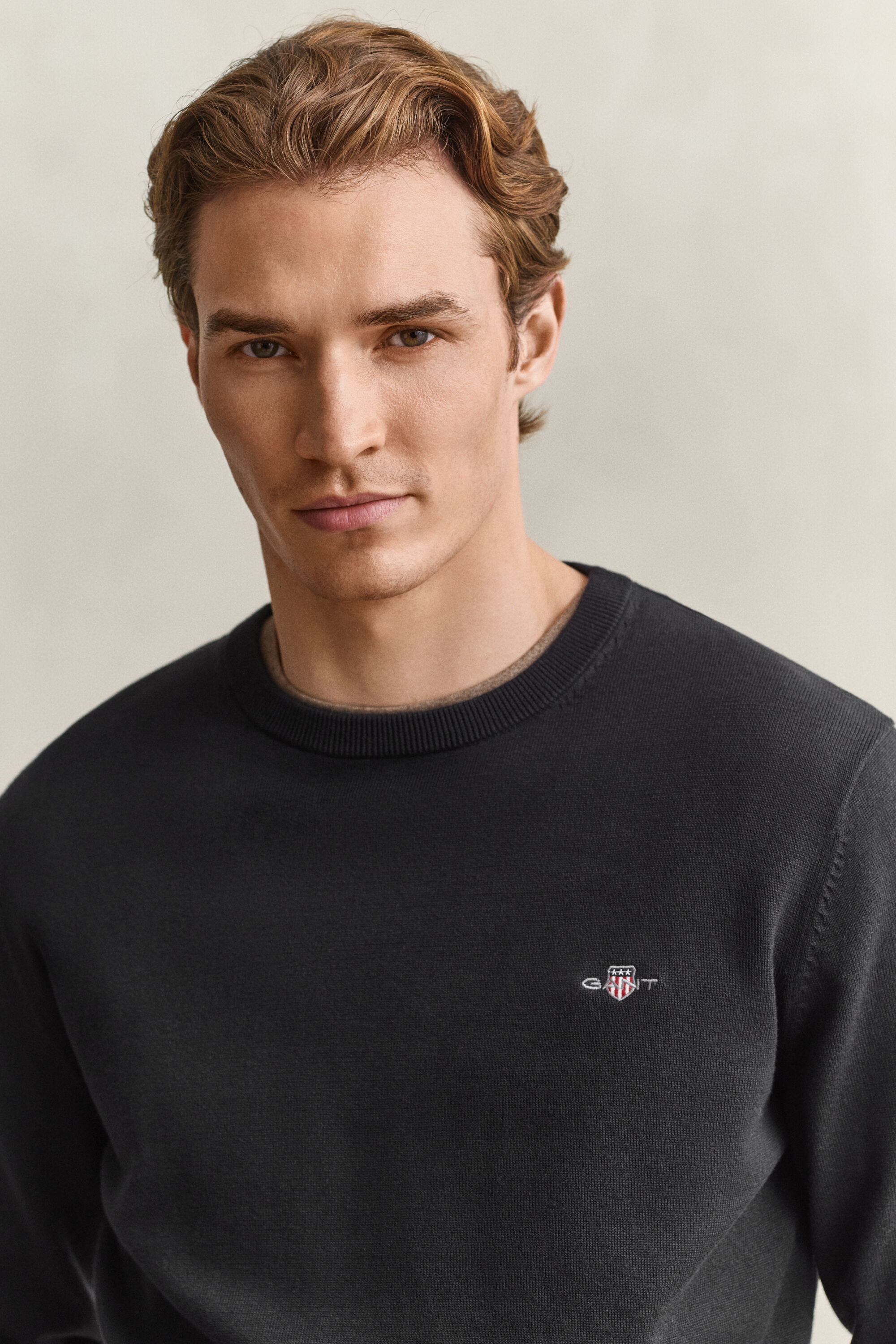 Pull col rond en coton