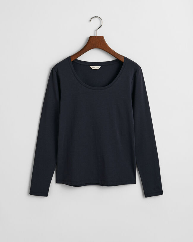 Haut à encolure dégagée et manches longues