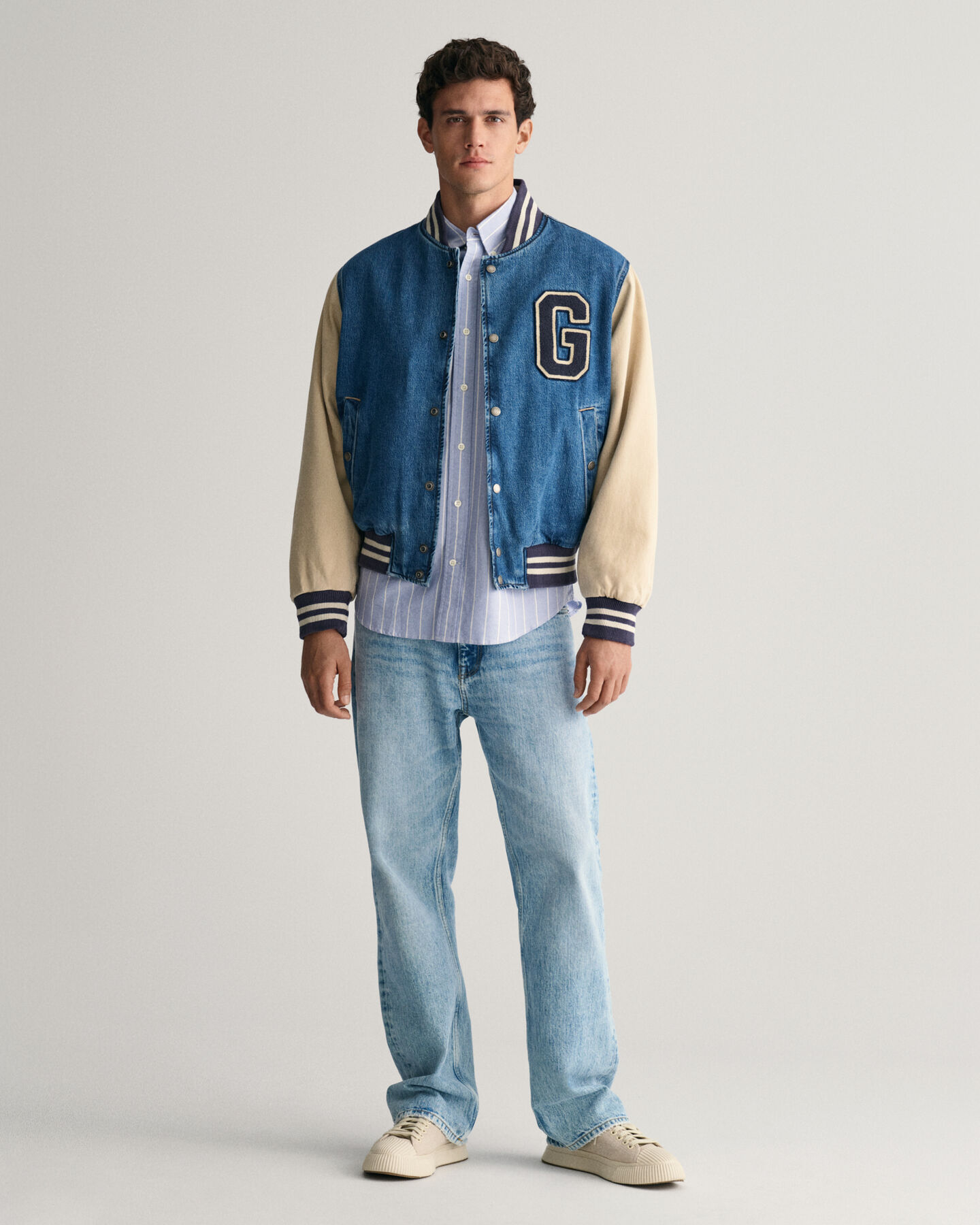 Chemise relaxed fit en coton Oxford Heritage à rayures