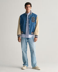 Chemise relaxed fit en coton Oxford Heritage à rayures