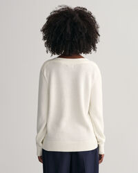 Pull col bateau en coton Textured