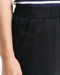 Pantalon coupe décontractée en lin mélangé à enfiler