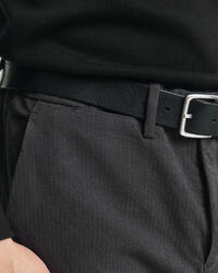 Pantalon coupe slim en coton à chevrons