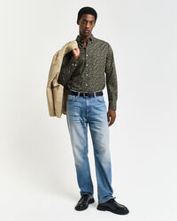 Chemise regular fit &agrave; imprim&eacute; cachemire