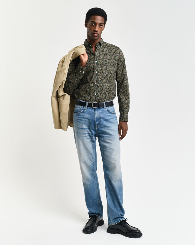 Chemise regular fit &agrave; imprim&eacute; cachemire