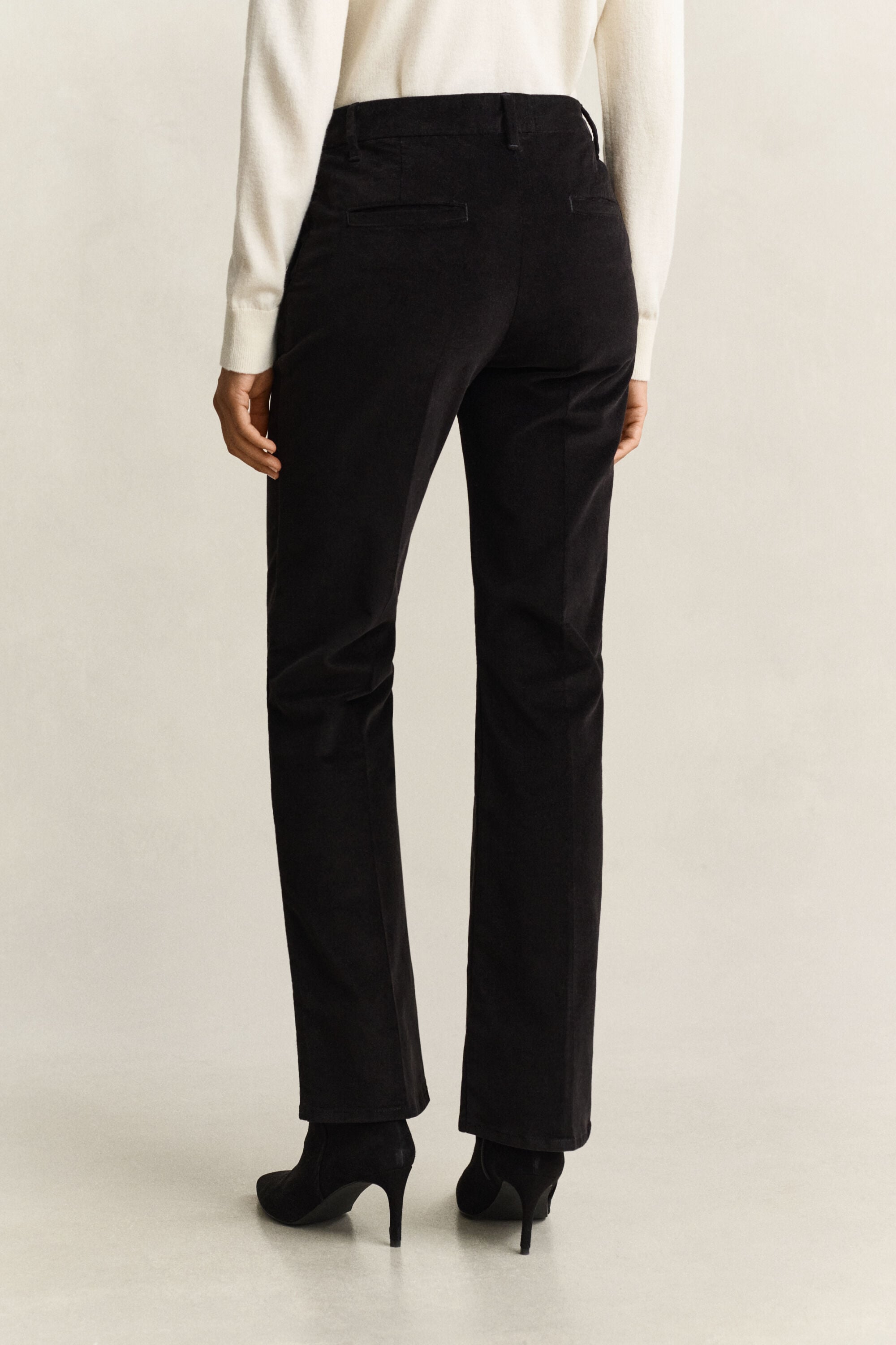 Pantalon évasé en velours