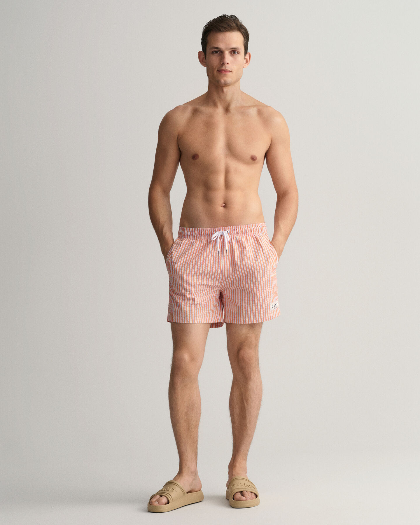 Short de bain classic fit en seersucker