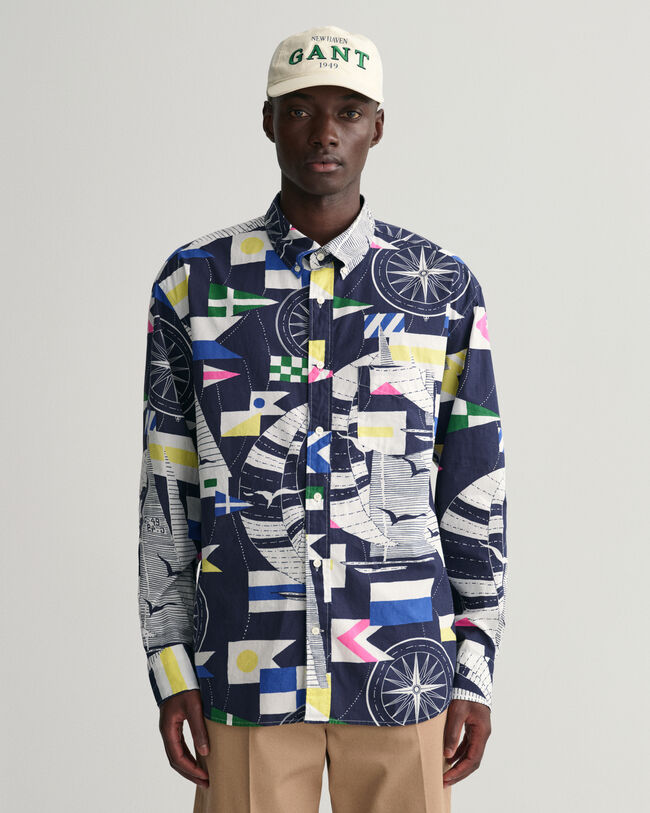 Chemise relaxed fit Sailing Print