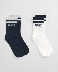 Lot de 2 paires de chaussettes de sport à rayures Enfant
