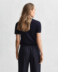 Pull col rond léger à manches courtes