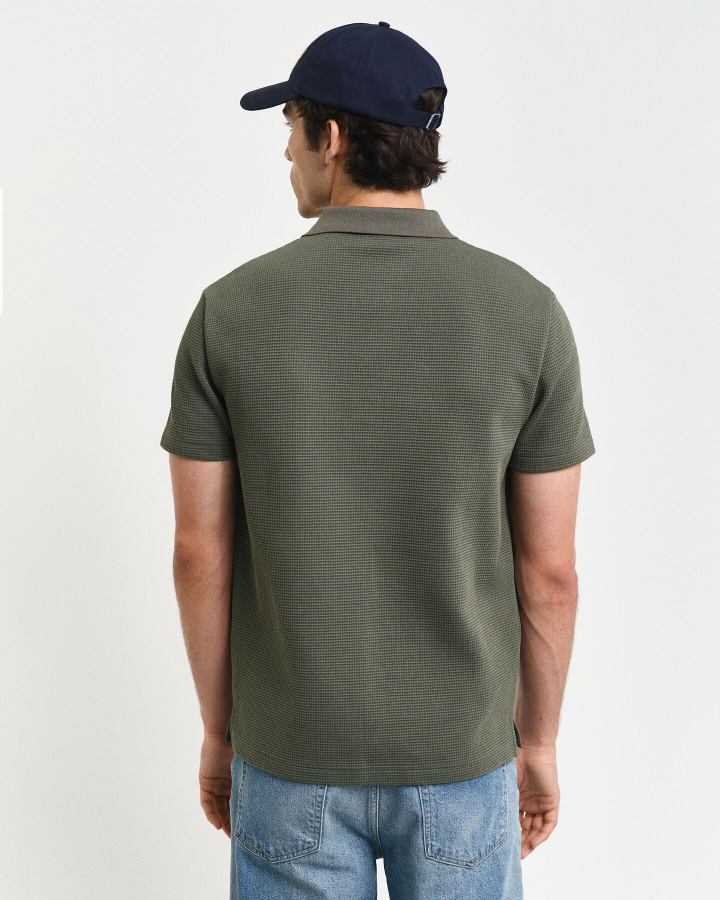 Polo à texture gaufrée