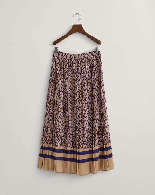 Jupe pliss&eacute;e &agrave; imprim&eacute; Monogram