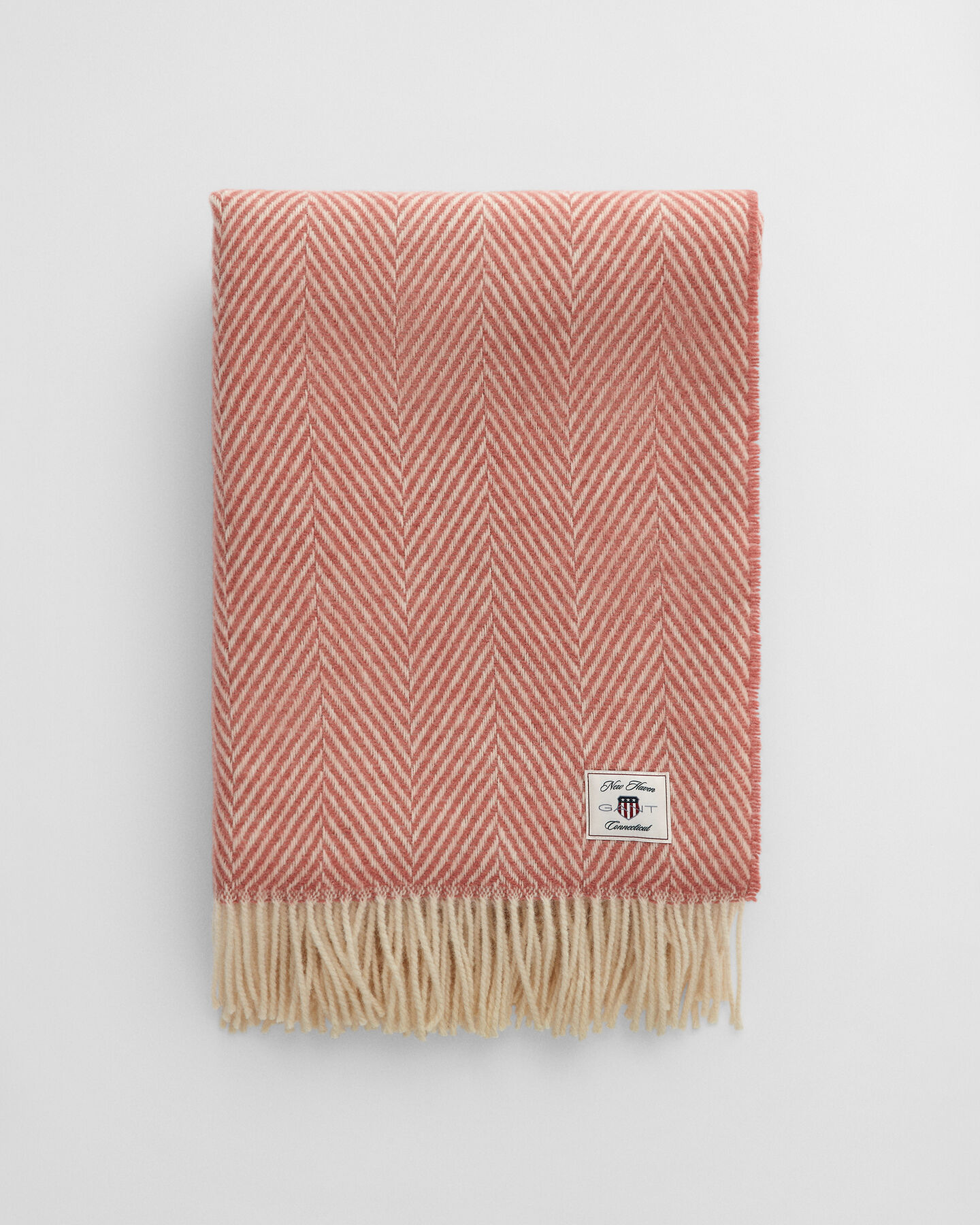 Jeté de lit en laine à chevrons