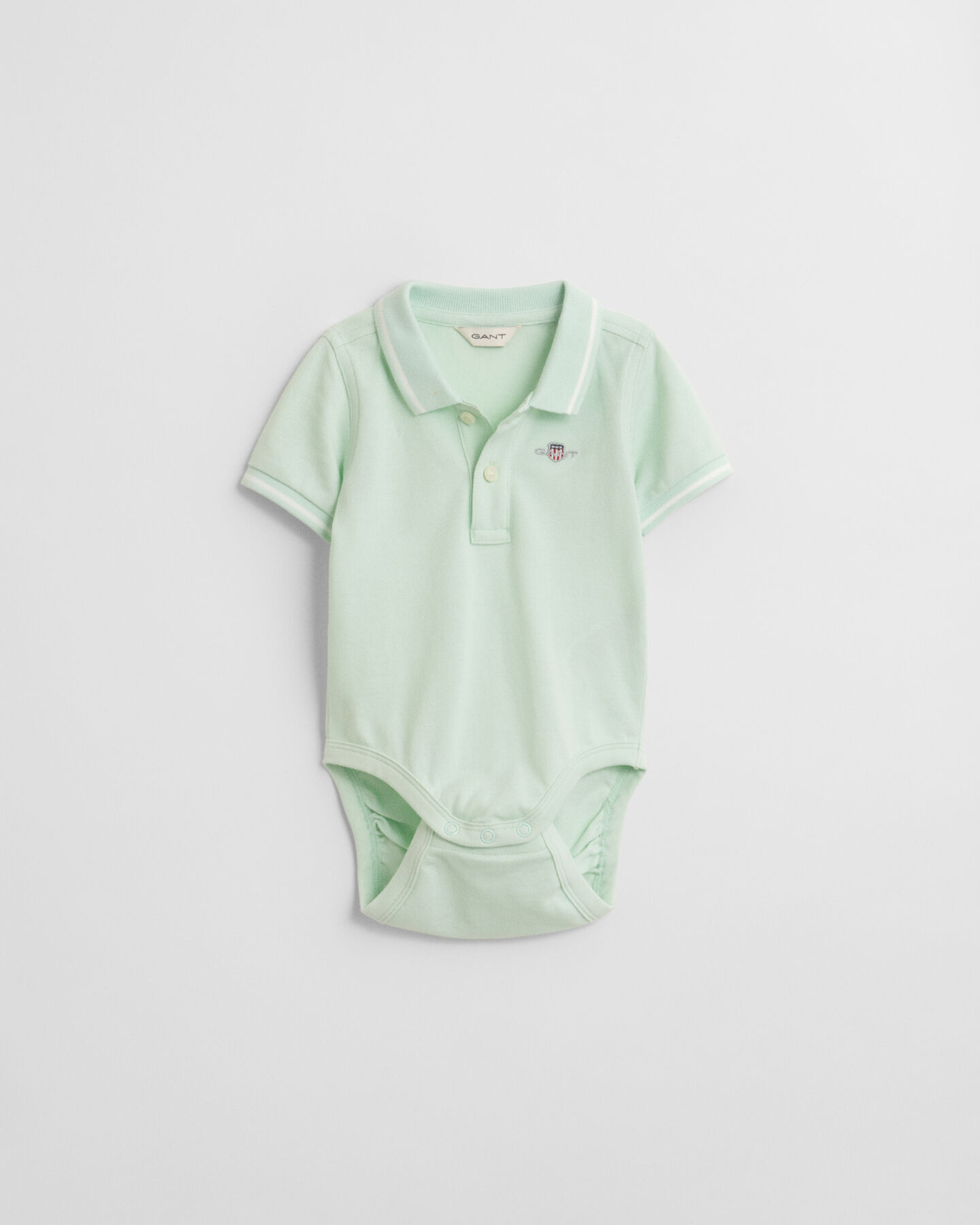 Body en coton piqu&eacute; avec liser&eacute; contrastant Baby