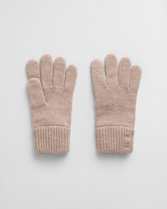 Gants en laine tricotée