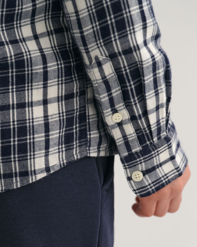 Chemise regular fit en flanelle &agrave; carreaux Kids