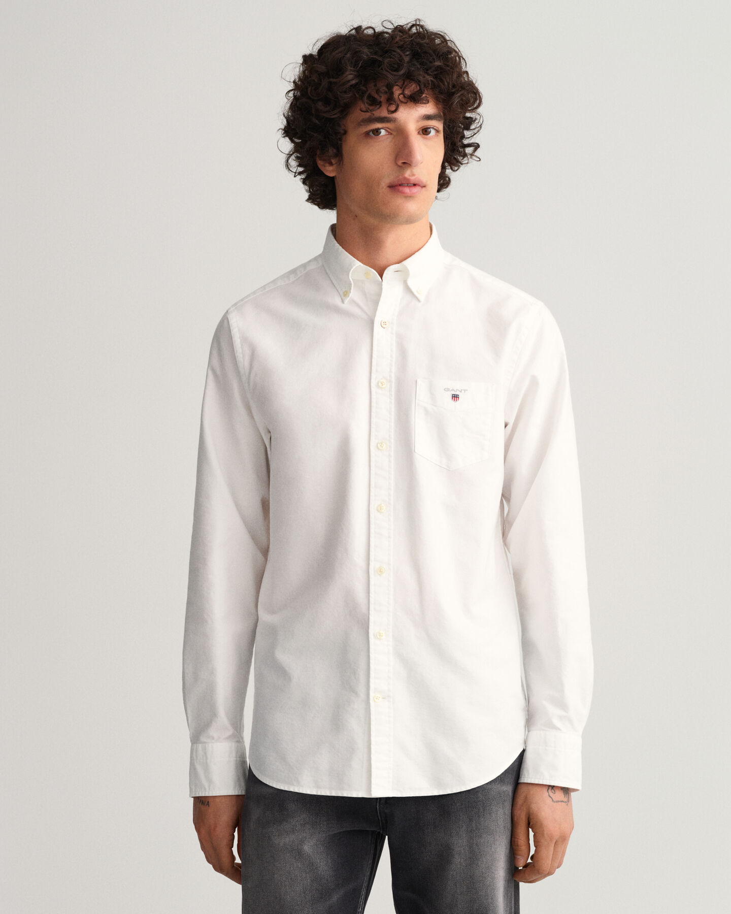 Chemise regular fit en coton Oxford