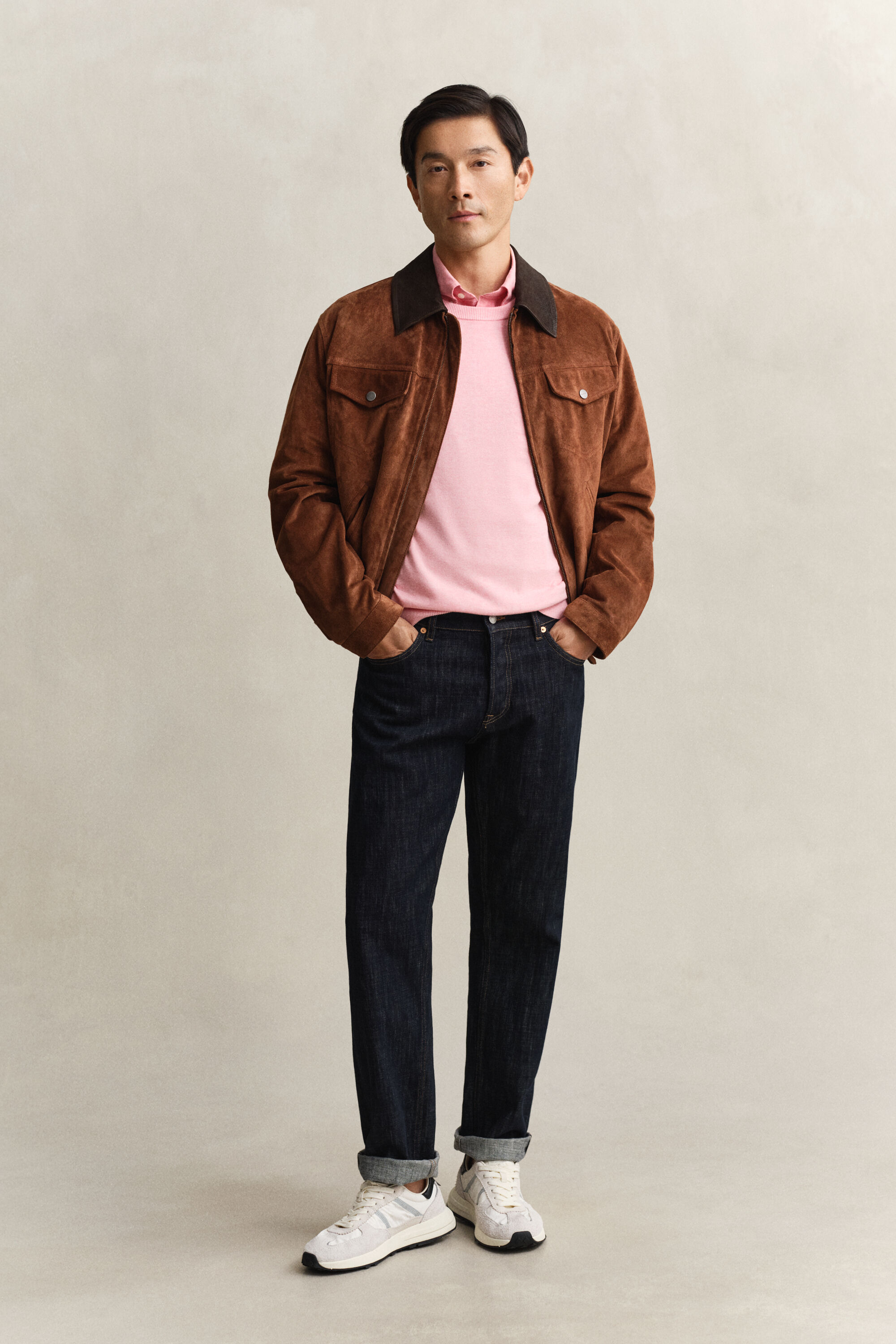 Pull col rond en coton