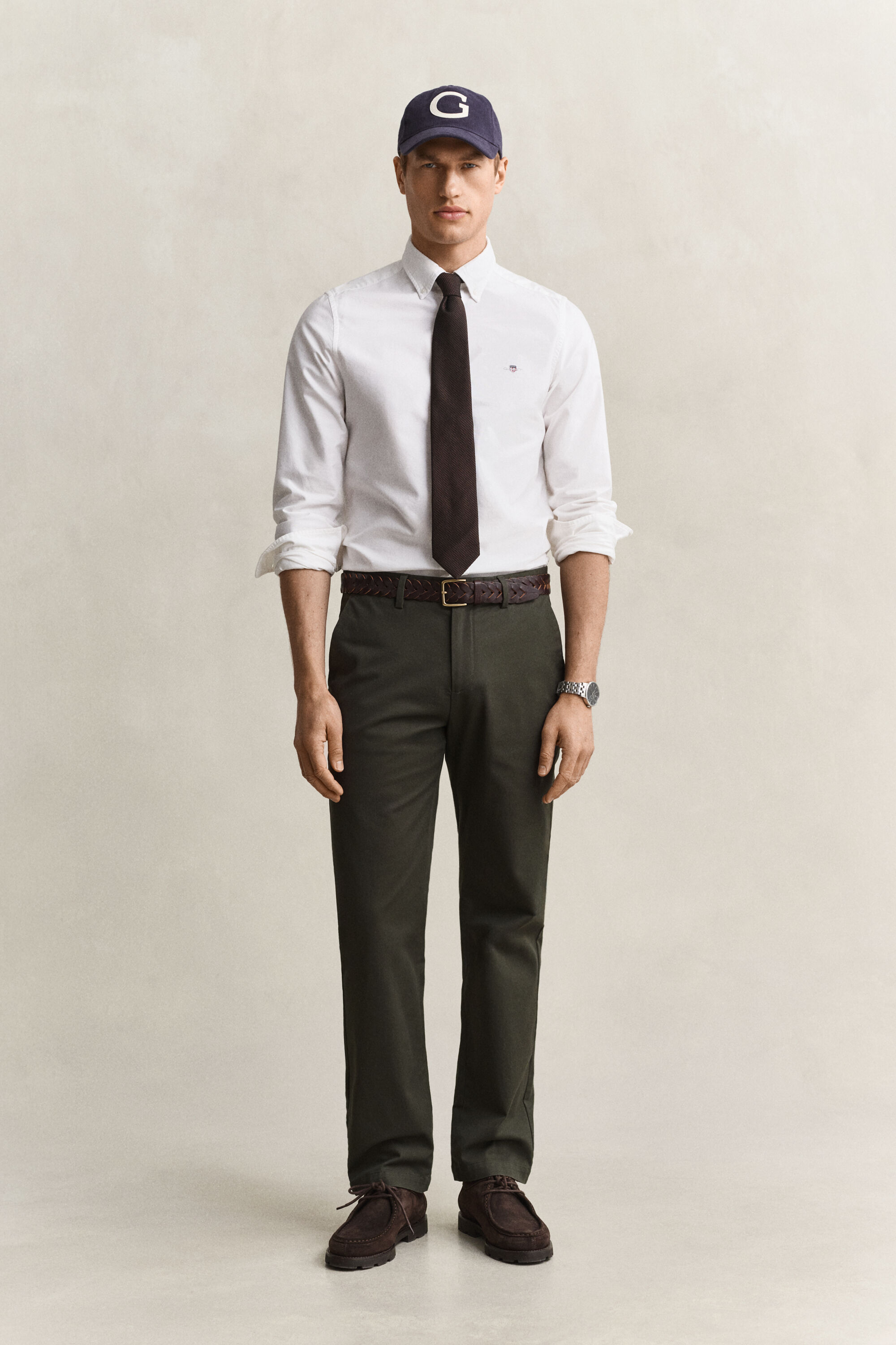 Pantalon chino élégant coupe regular