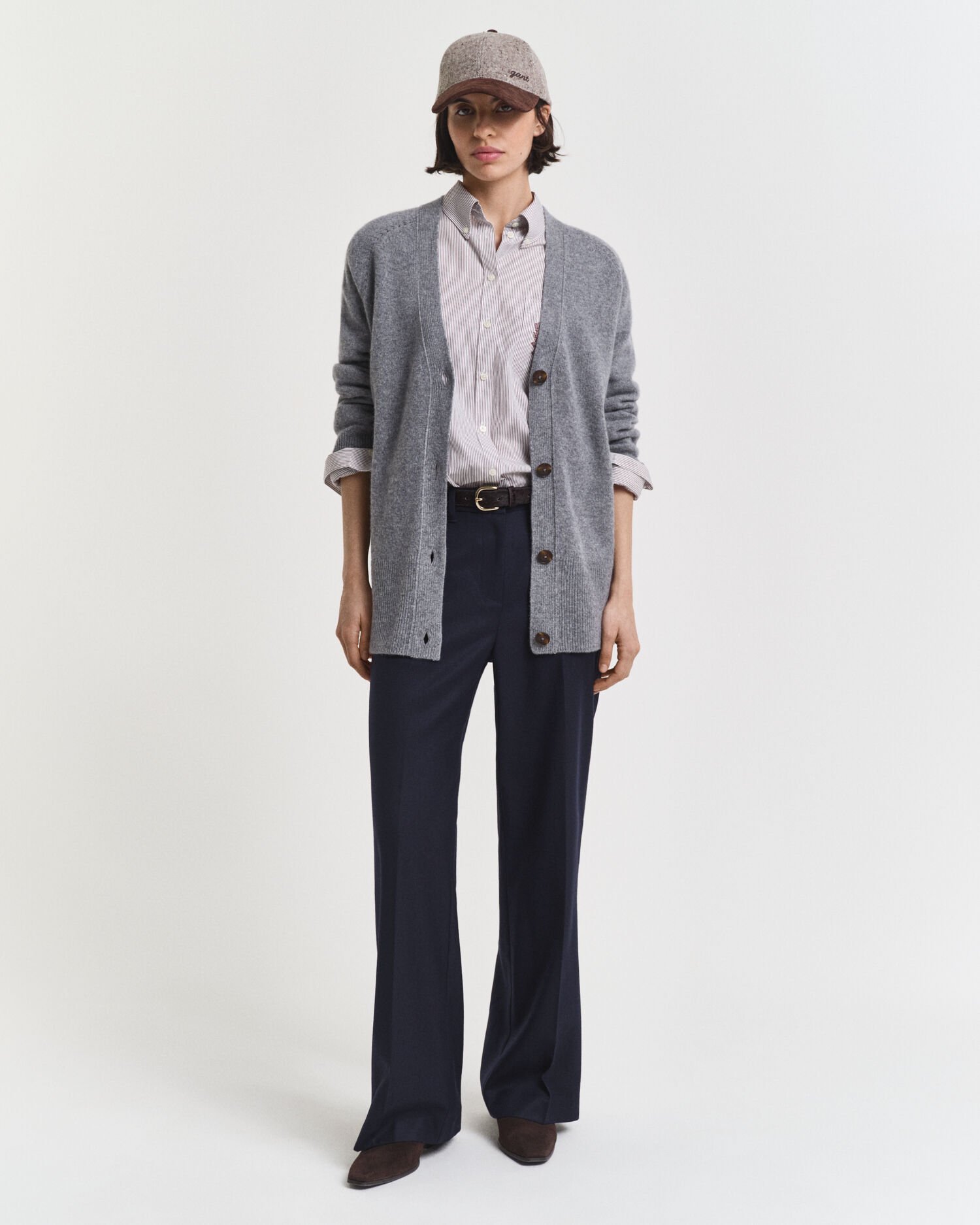 Pantalon élégant en laine mélangée