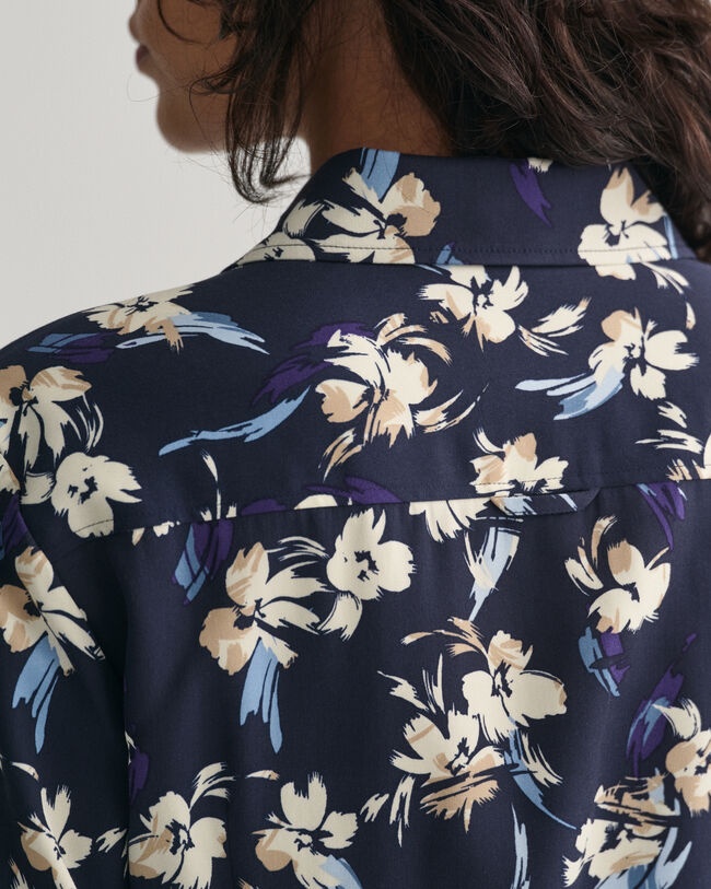 Robe-chemise à imprimé floral
