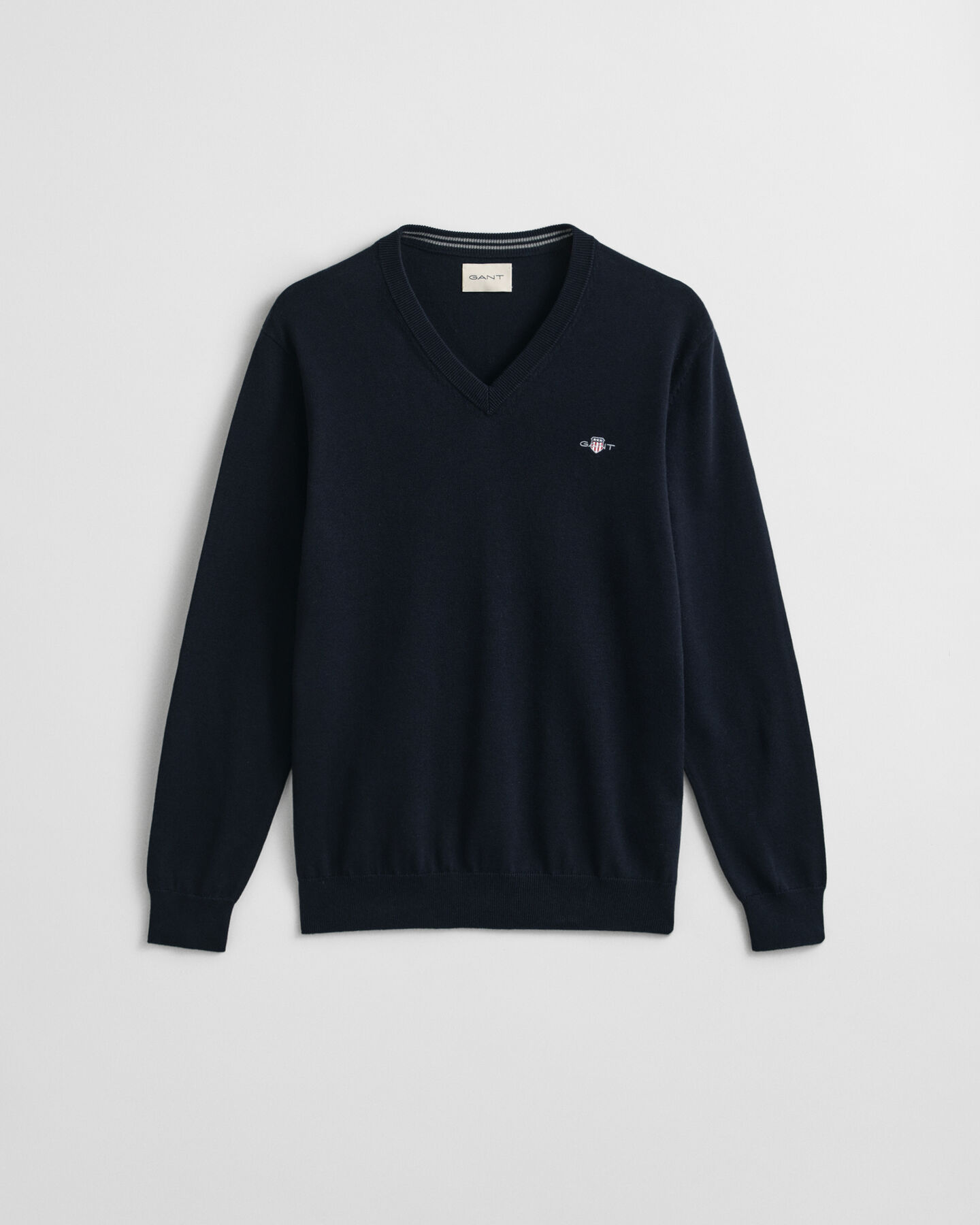 Pull col V en coton classique