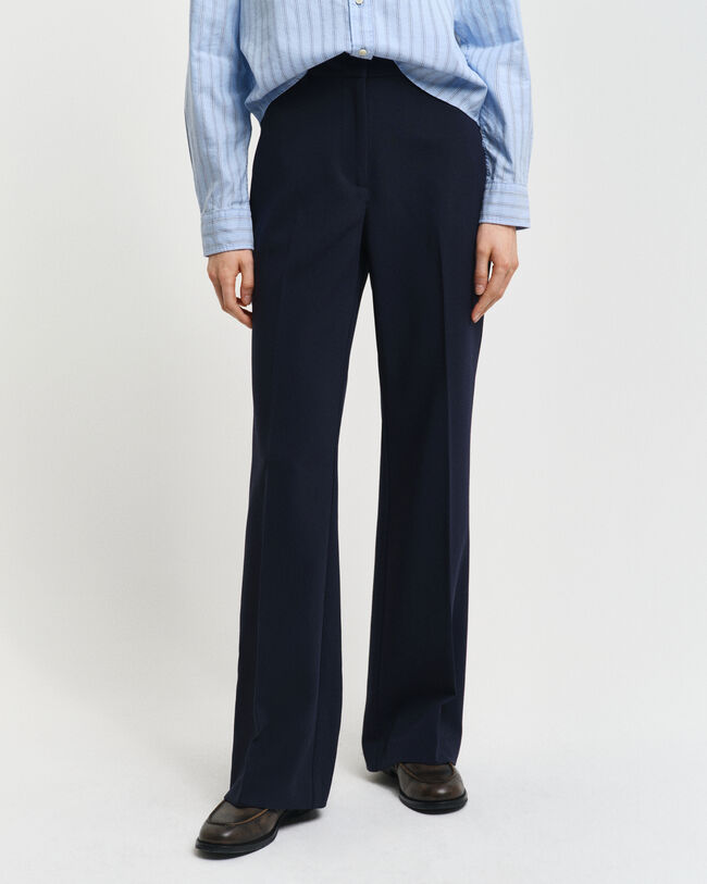 Pantalon habillé coupe slim évasé