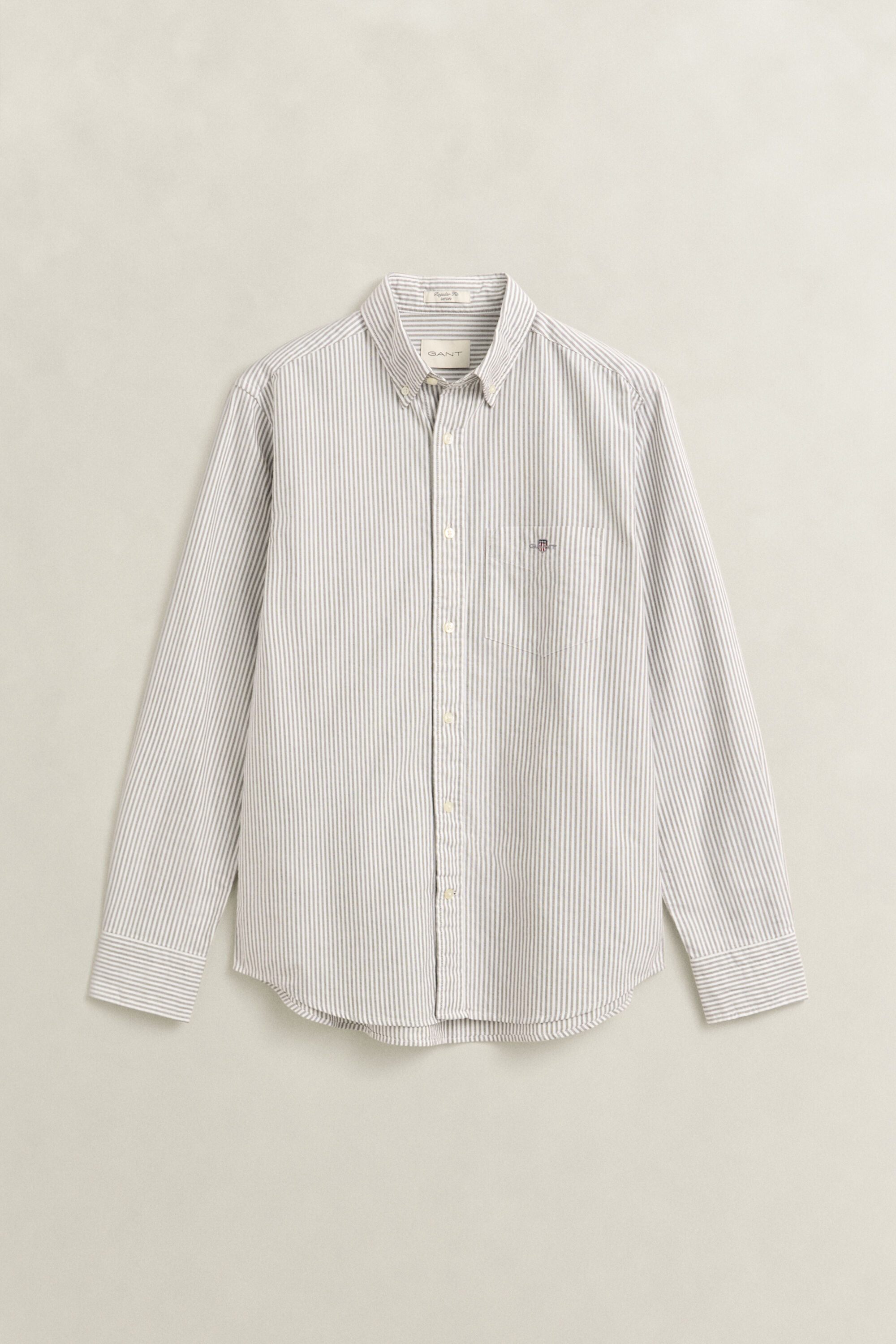 Chemise en coton Oxford regular classique à rayures