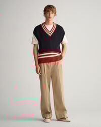 Pantalon chino volumineux et plissé