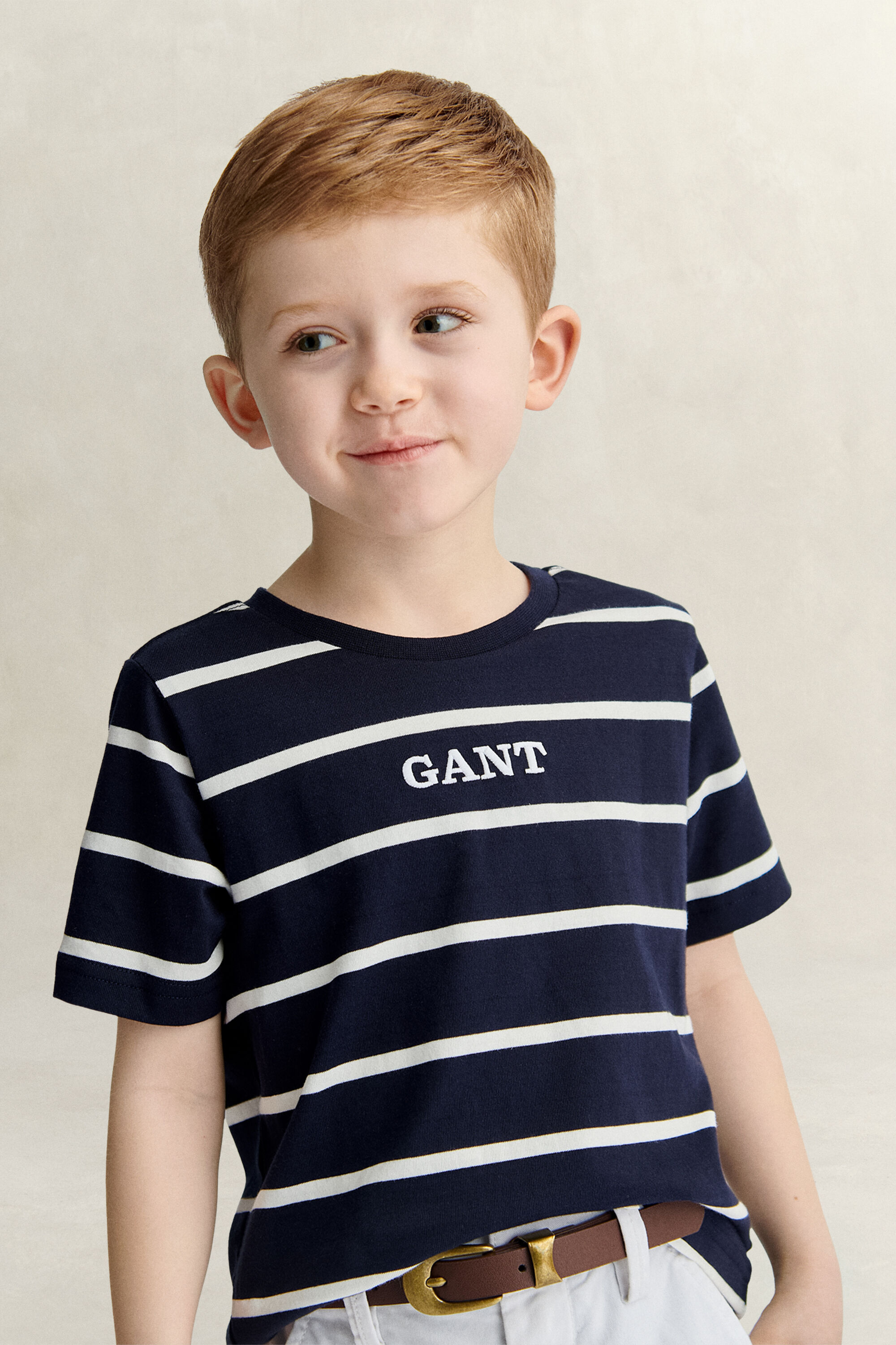 T-shirt à rayures avec logo Garçon