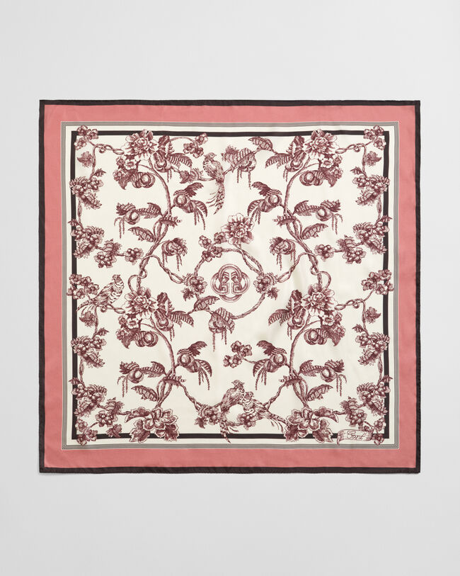 Foulard en soie à imprimé arbres
