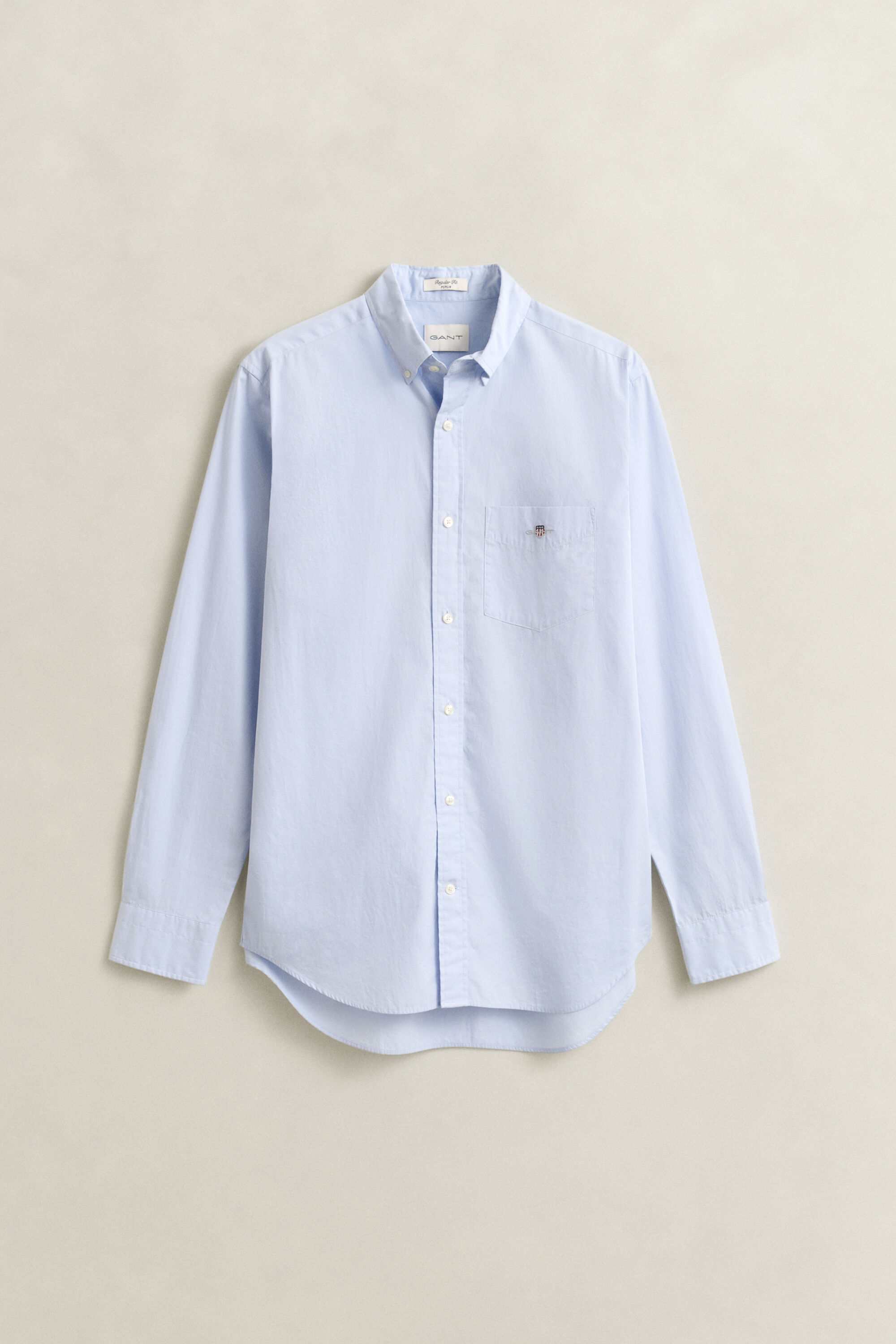 Chemise coupe regular en popeline classique
