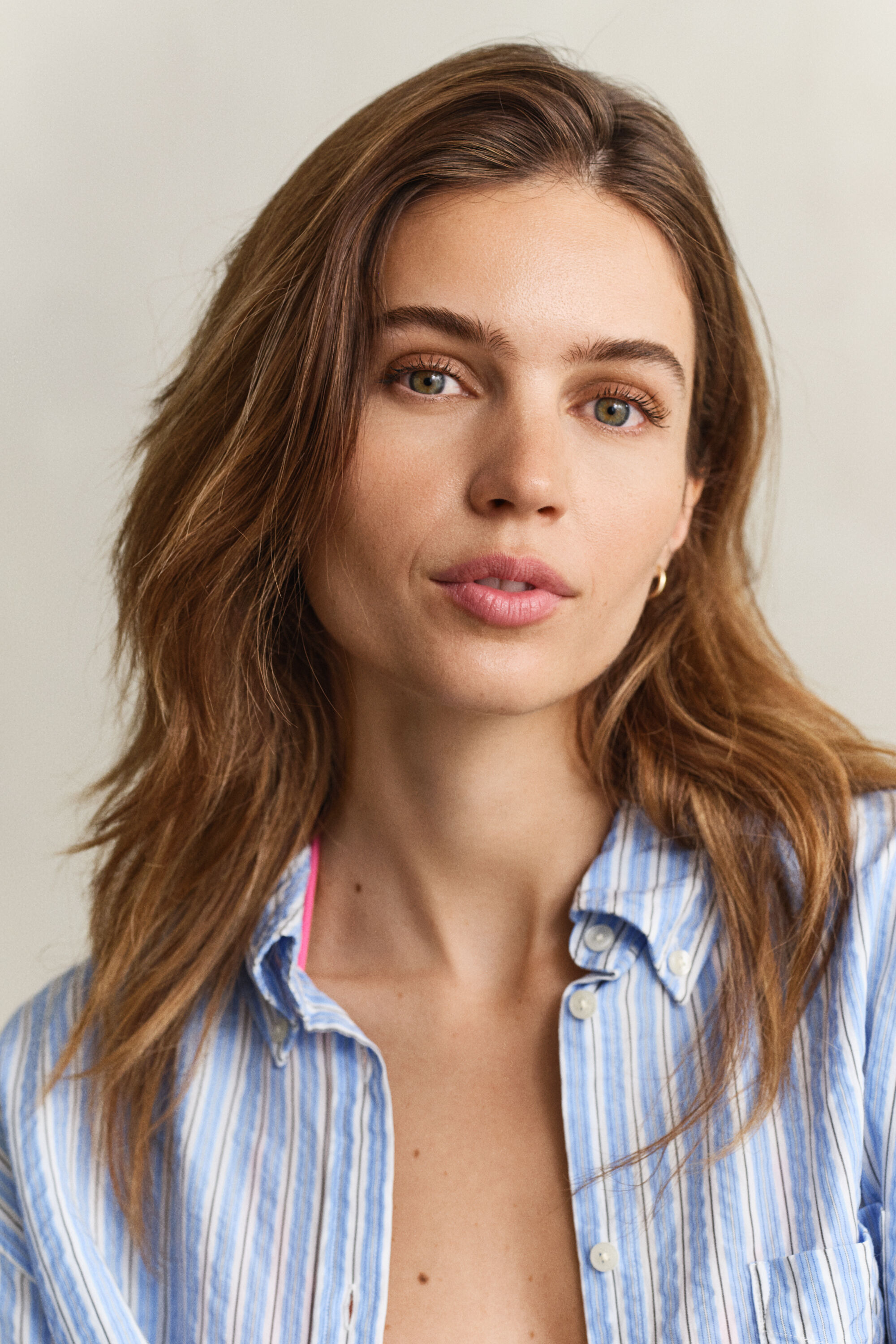 Chemise en seersucker à rayures