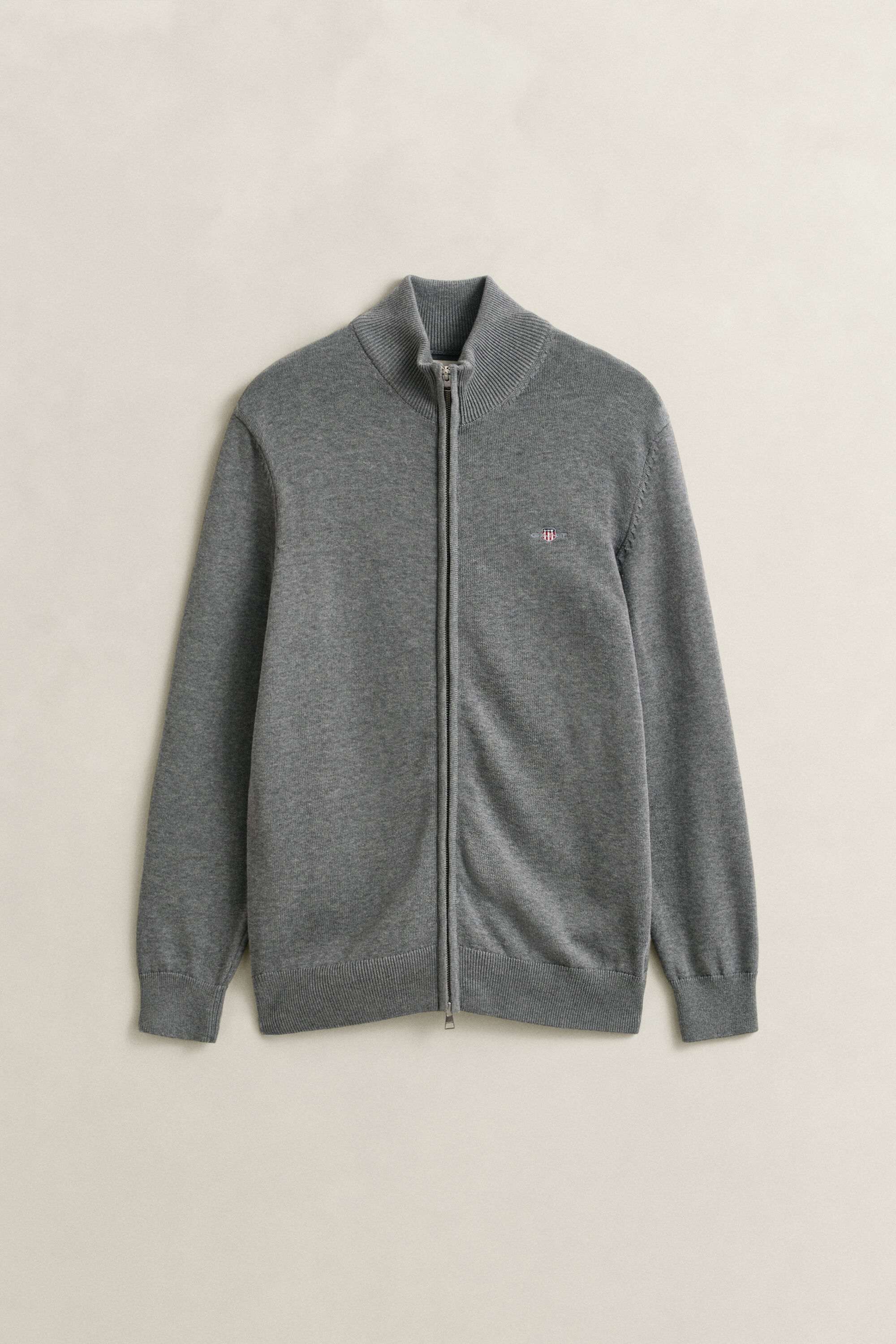 Cardigan zippé en coton décontracté