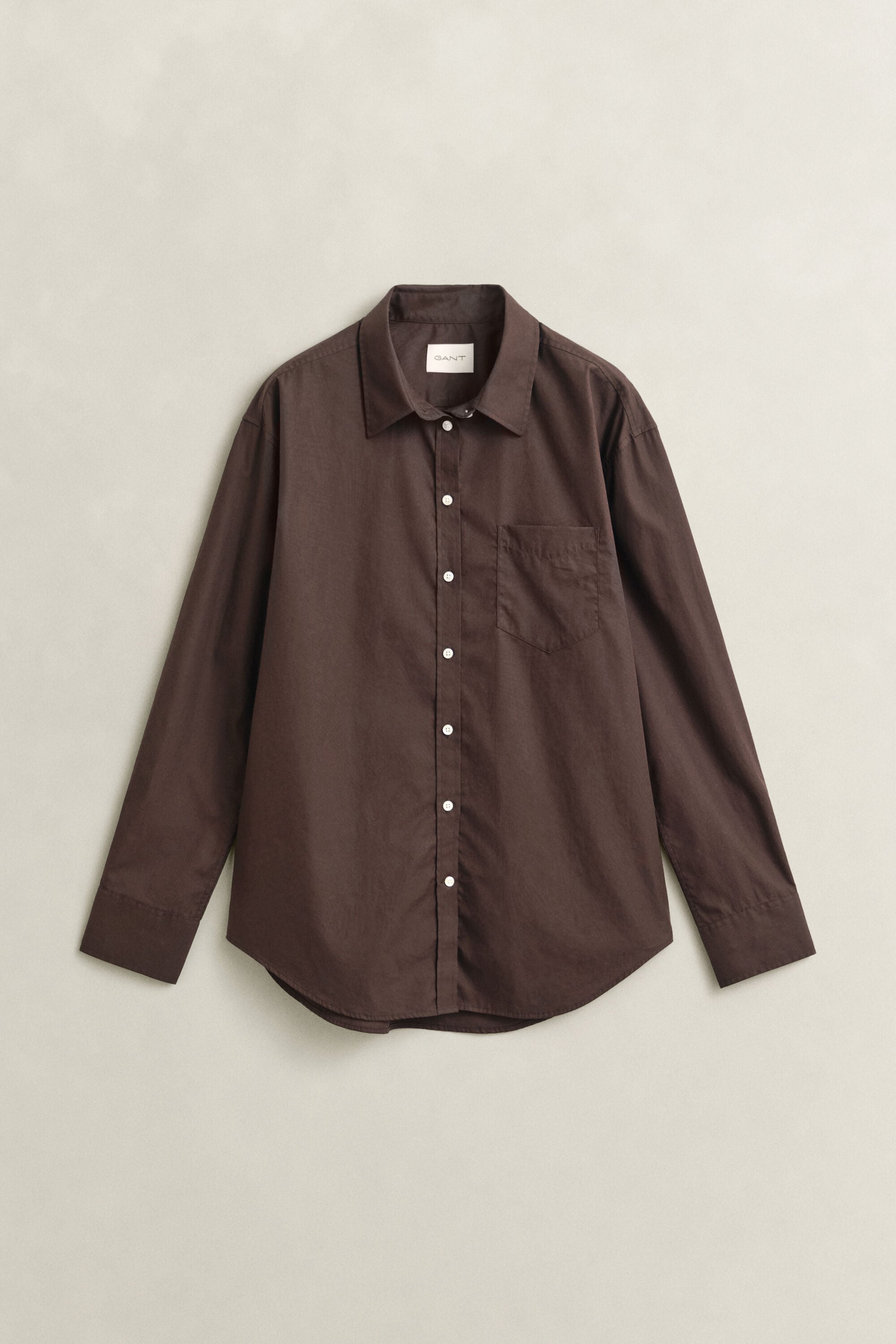 Chemise coupe décontractée en popeline classique