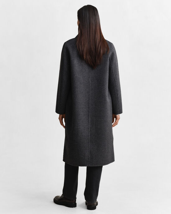 Manteau cousu main à carreaux