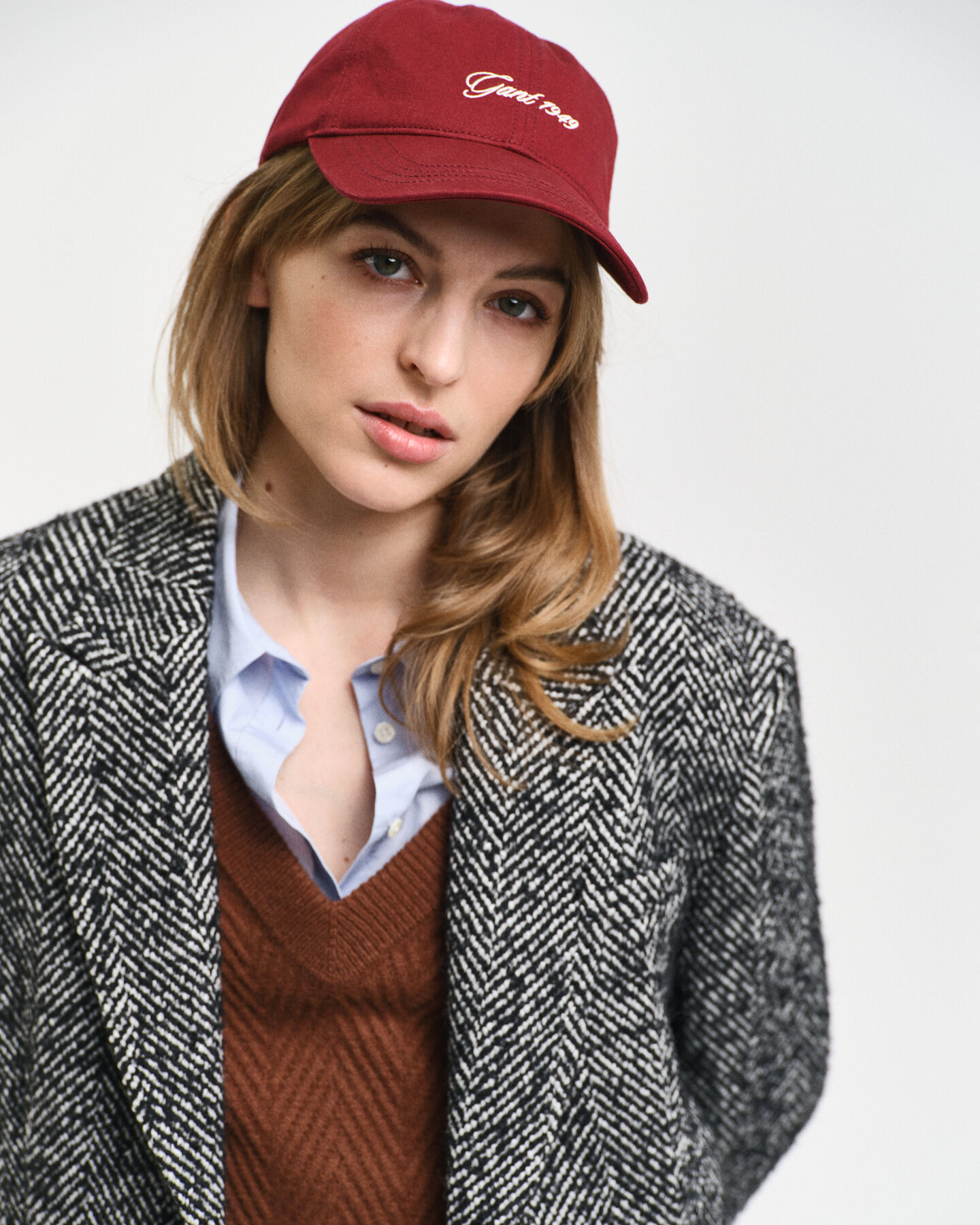 Veste blazer relaxed fit à chevrons