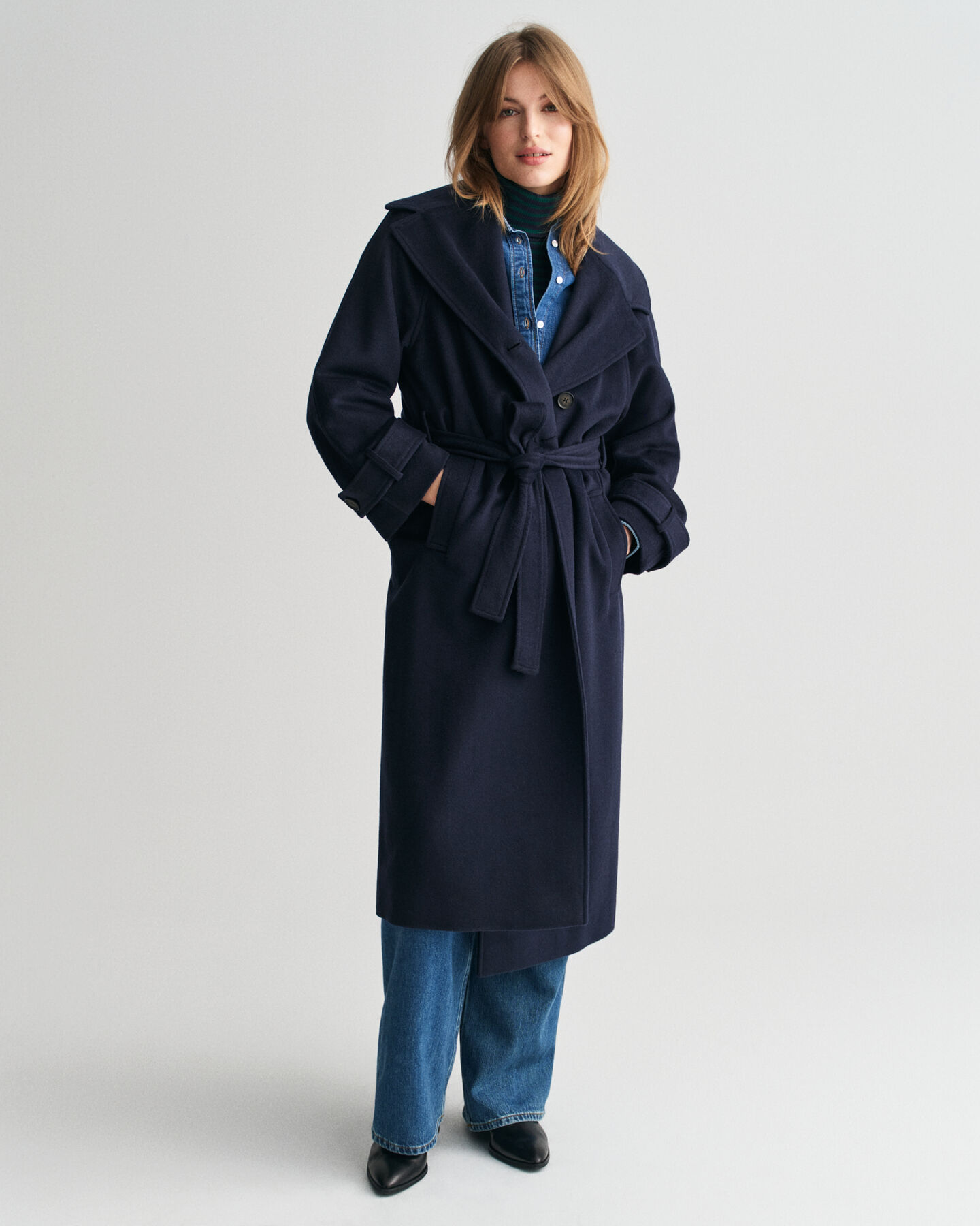 Trench-coat en laine