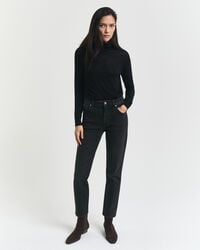 Jean slim fit court noir