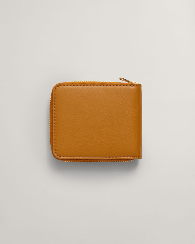 Portefeuille en cuir avec fermeture à zip