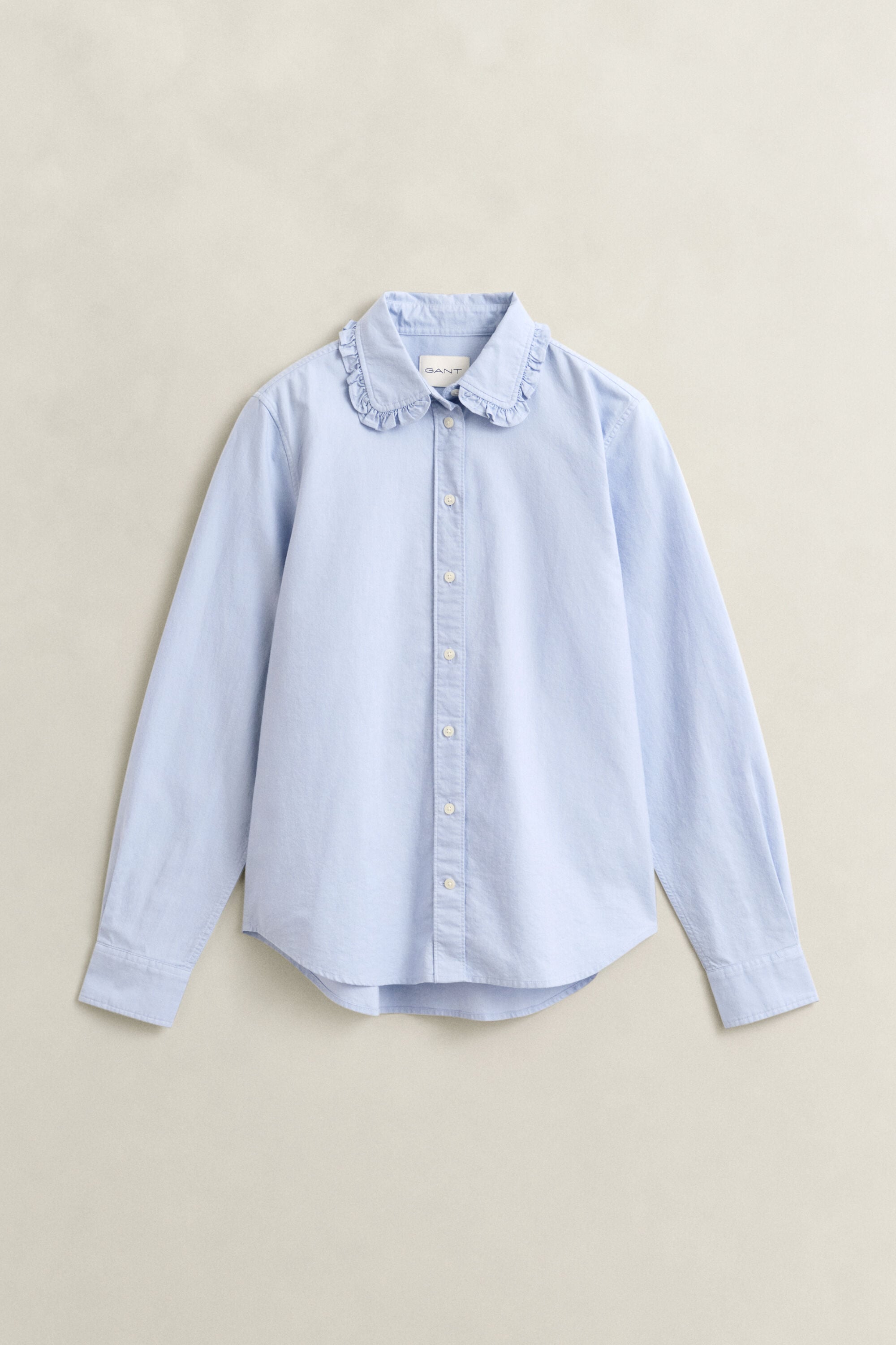 Chemise en coton Oxford classique à volants